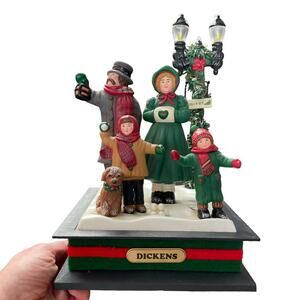 Dickens Holly Street Musical Figure Vtg 1990 Holiday Creations Christmas READ